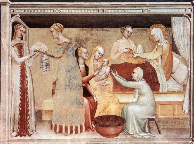GIOVANNI DA MILANO The Birth of the Virgin sg oil painting image